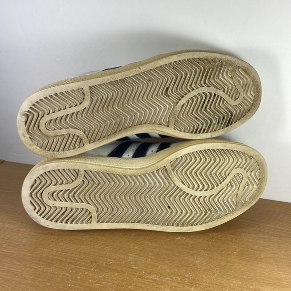 Adidas Superstar 2 Shell Toe Sneakers Navy Blue Stripes Men’s Size 7.5 - Picture 13 of 13